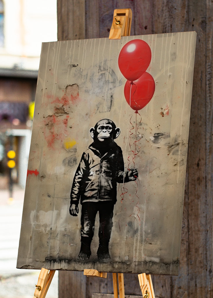 Chimpanzee x Banksy posters & prints by Decker Studios - Printler