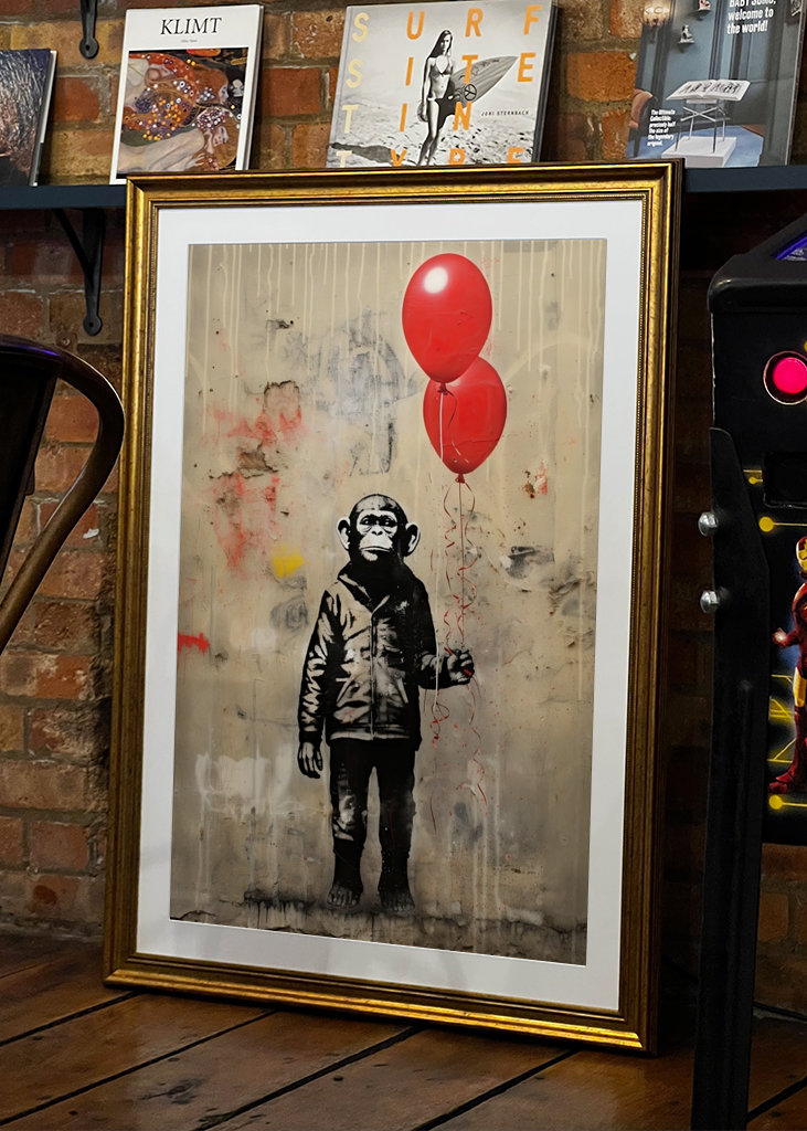 Schimpanse x Banksy