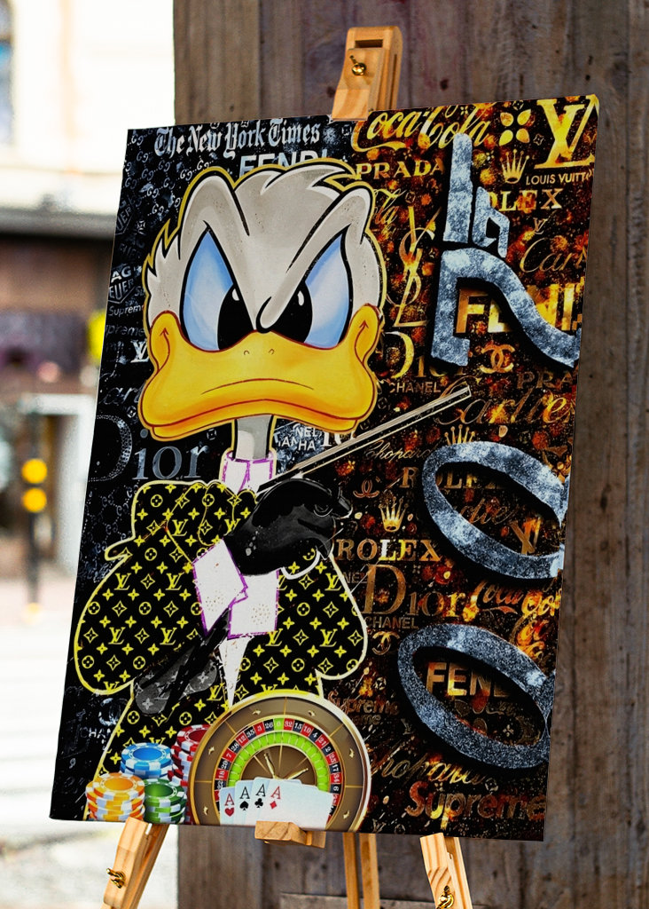 Donald Duck 007 Leinwandkunst 