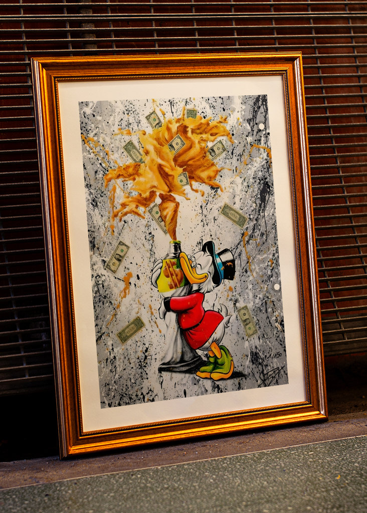 Pato Donald Disney Arte en lienzo 