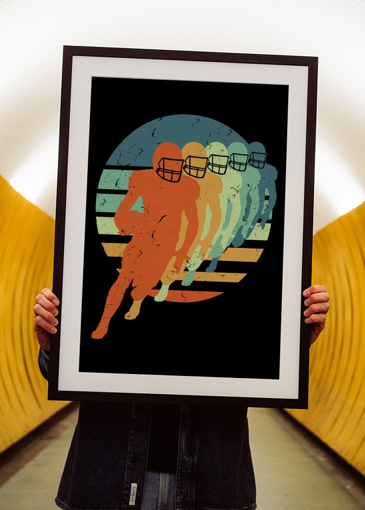 Jugador de fútbol americano retro