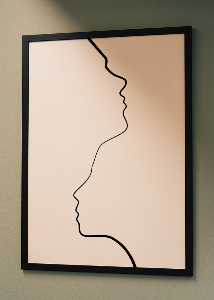 Pareja minimalista One Line Art