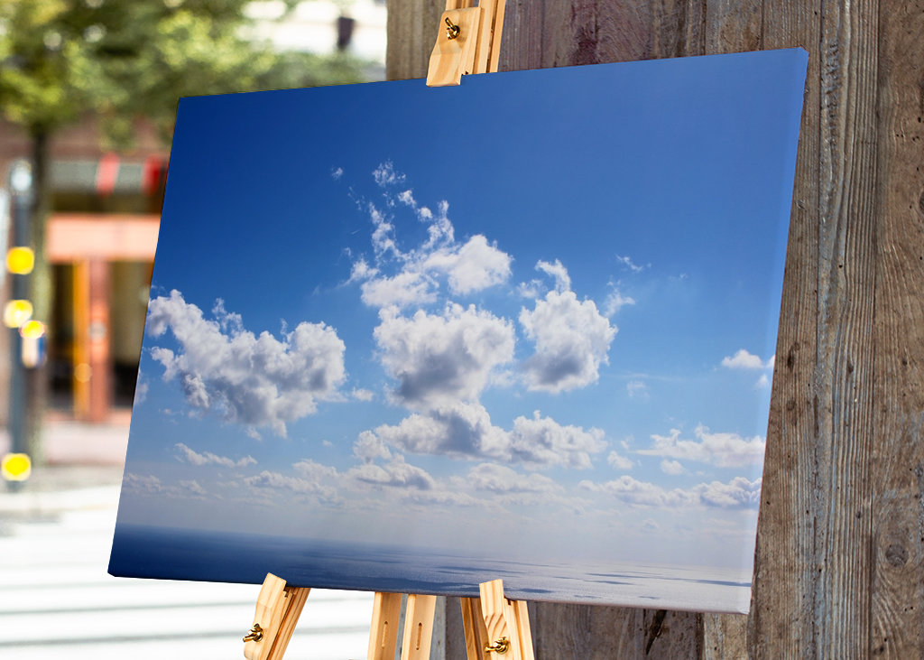 Obloha Slunečno Mraky Moře Léto