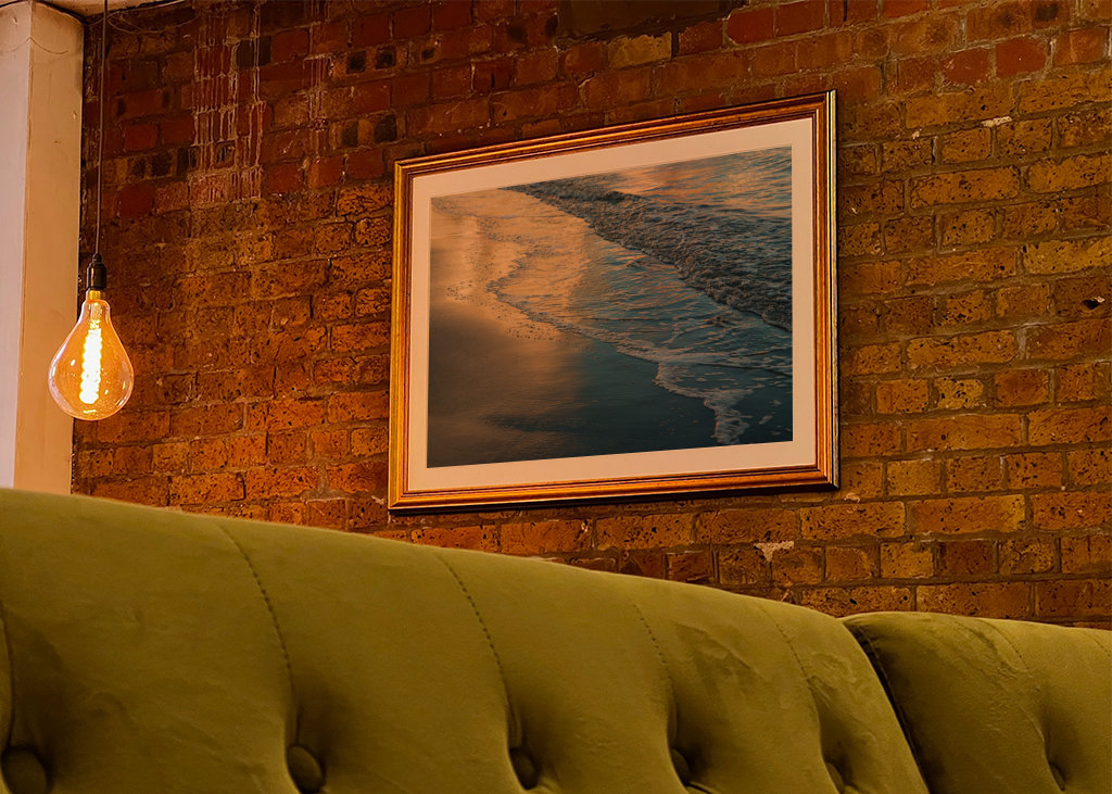 Reflejos en la playa de arena