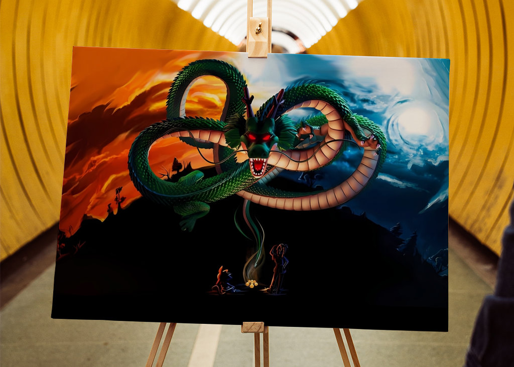 Super Shenron and Goku