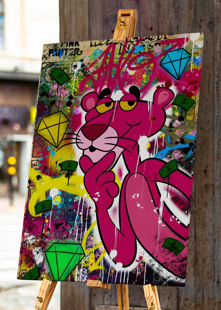 Arte Pop Pantera Rosa Arte Dinero