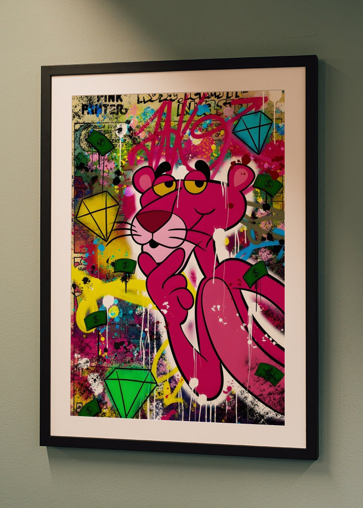 Arte Pop Pantera Rosa Arte Dinero