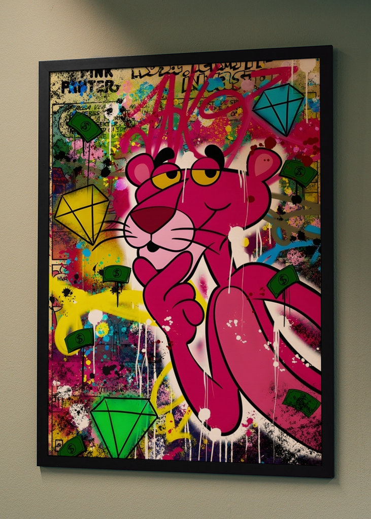 Arte Pop Pantera Rosa Arte Dinero