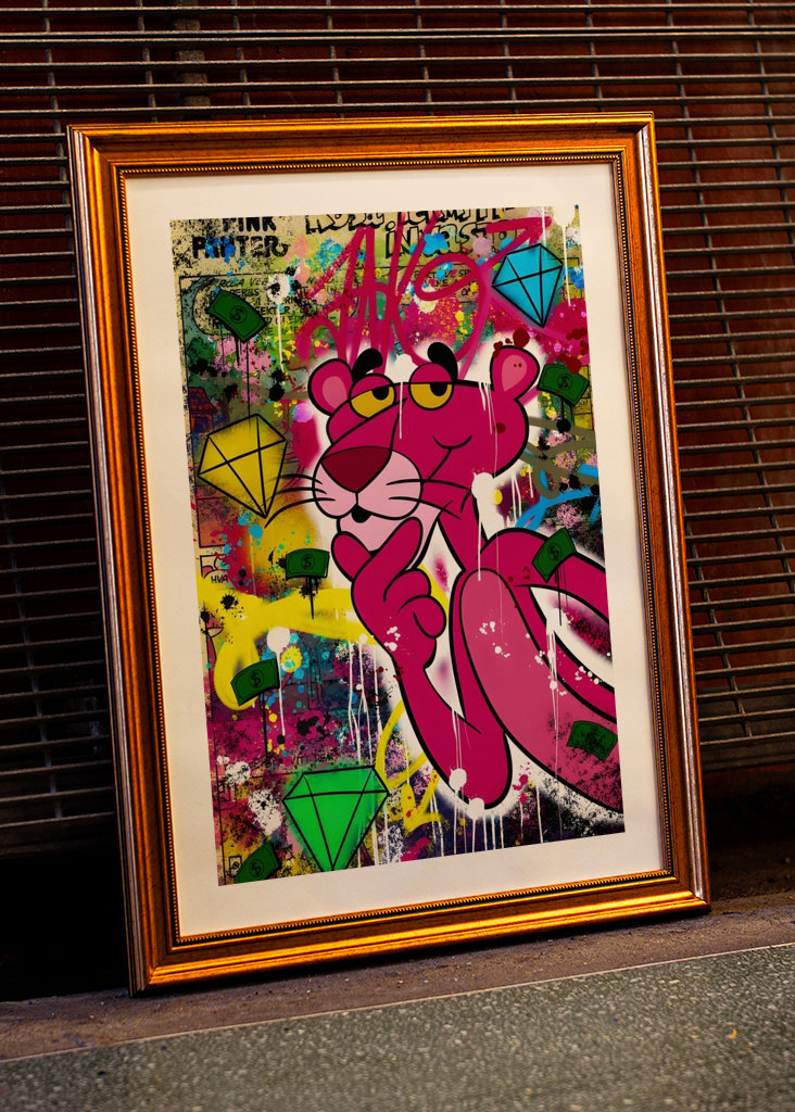 Arte Pop Pantera Rosa Arte Dinero