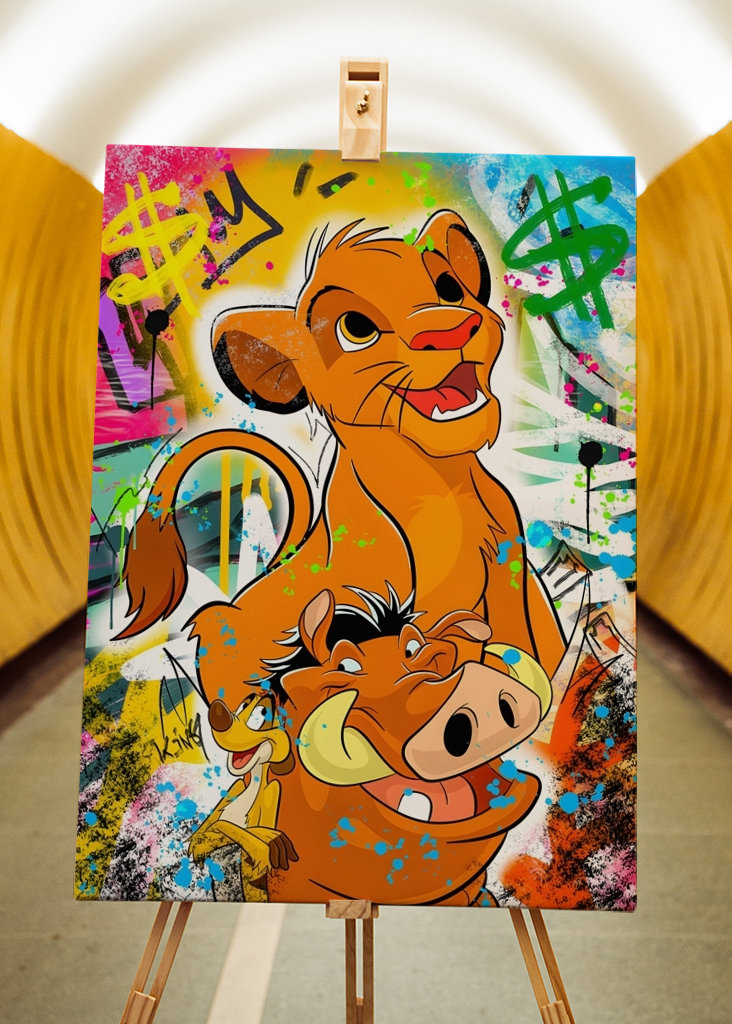 Toile Pop Art Le Roi Lion