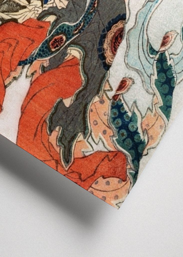 Hokusai Donna Giapponese Vintage