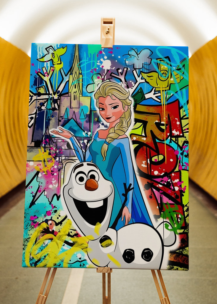 Princesa Disney Lienzo arte pop