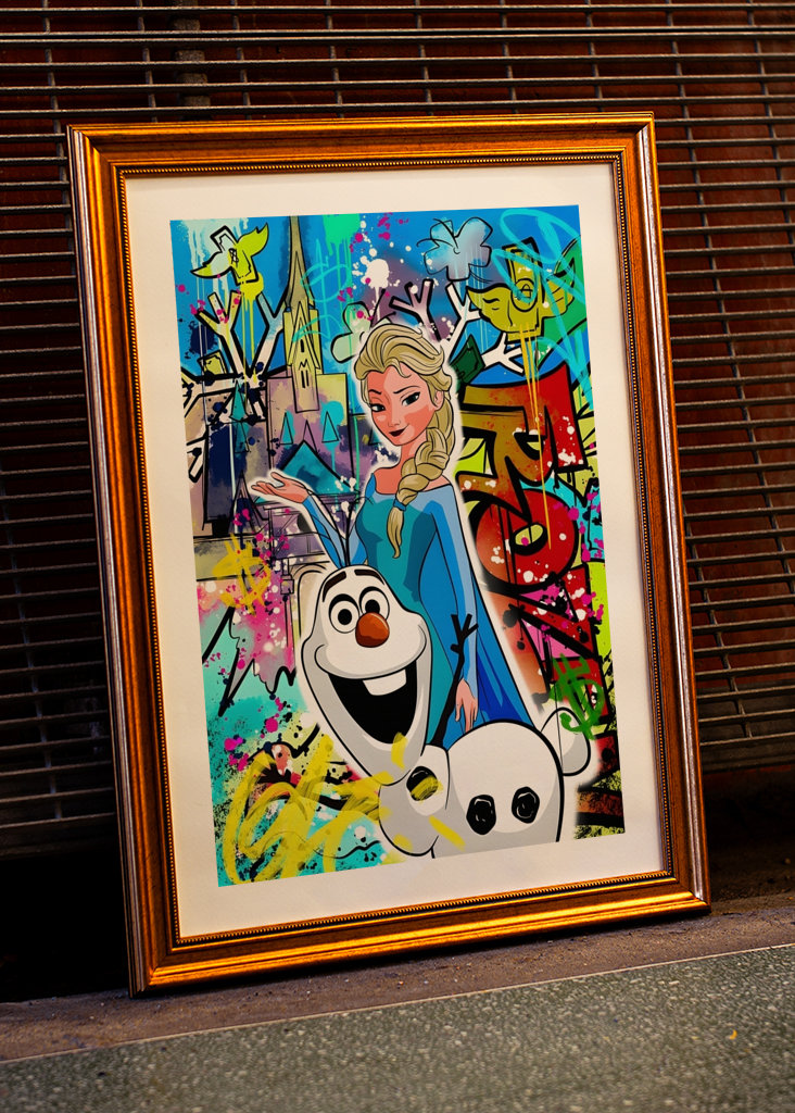 Princesa Disney Lienzo arte pop