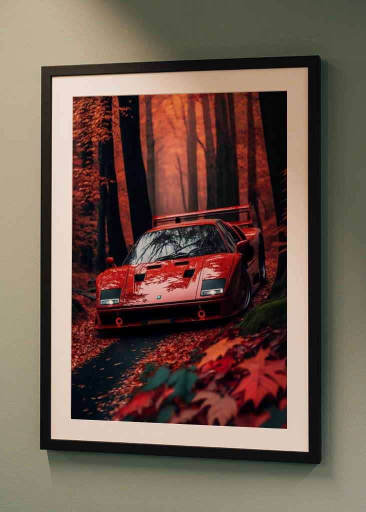 Czerwone Ferrari F40 Retro Auto 