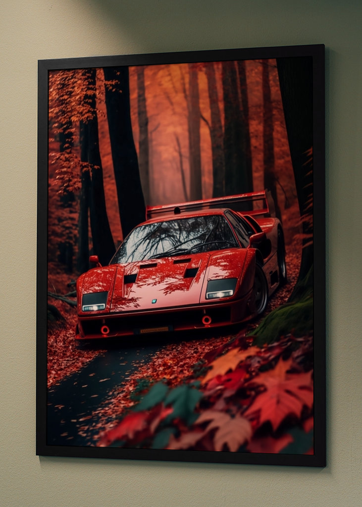 Czerwone Ferrari F40 Retro Auto 