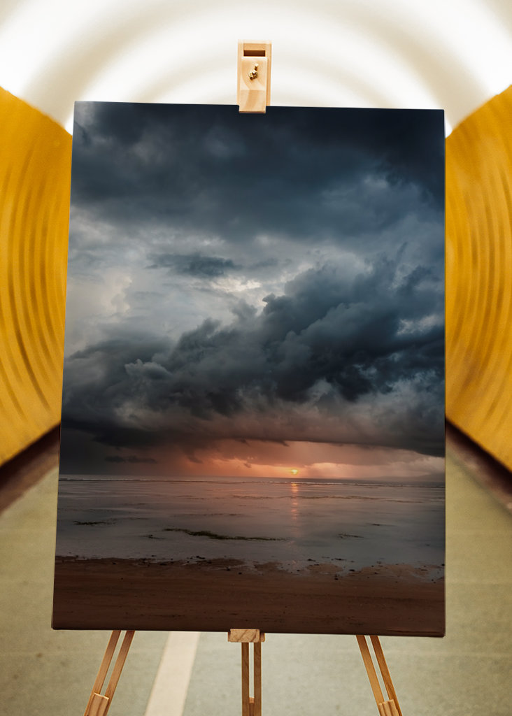 Efter stormen - tropisk strand