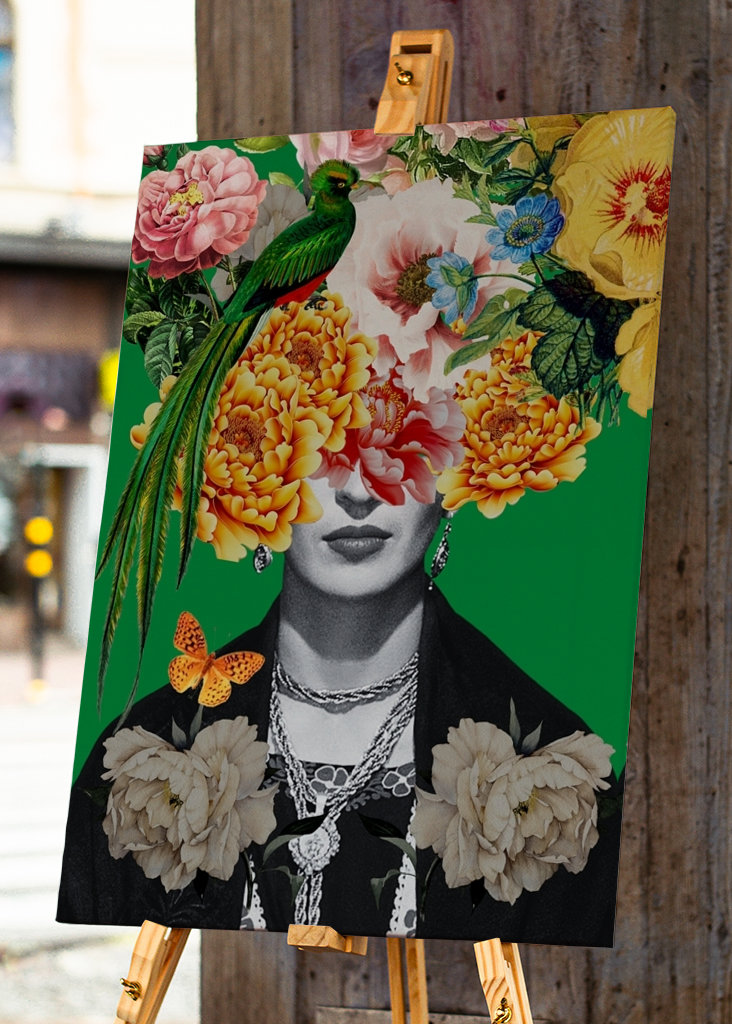 Frida Portrait Collage Art