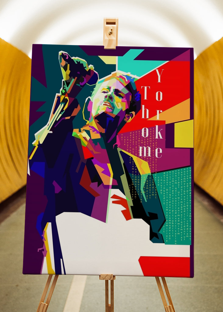 Thom Yorke Pop Art WPAP