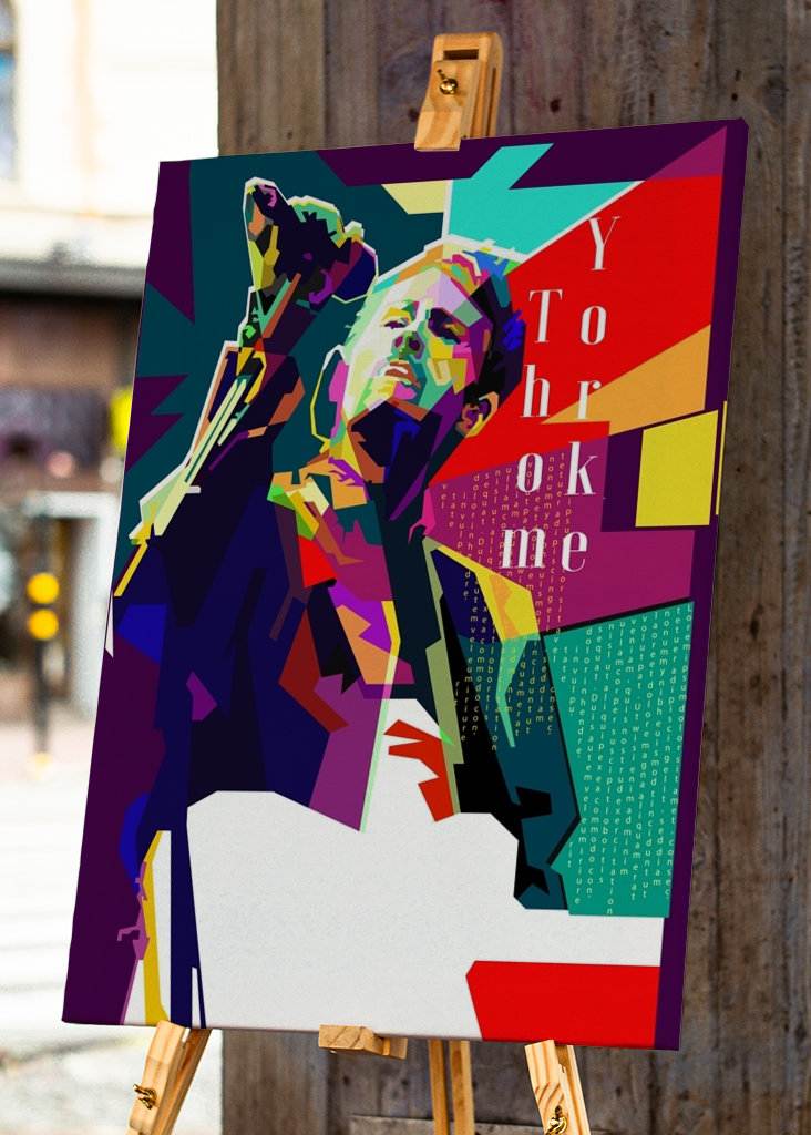 Thom Yorke Pop Art WPAP