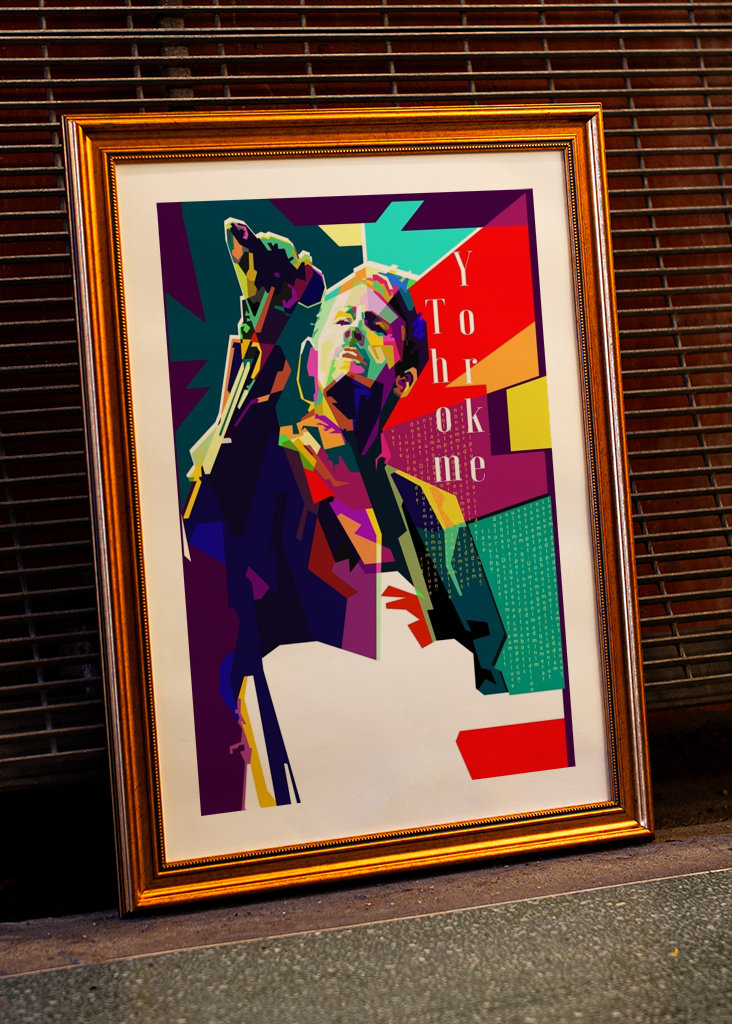 Thom Yorke Pop Art WPAP