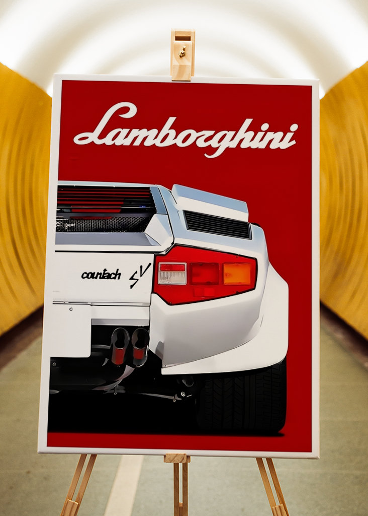 Minimalist Lamborghini Car