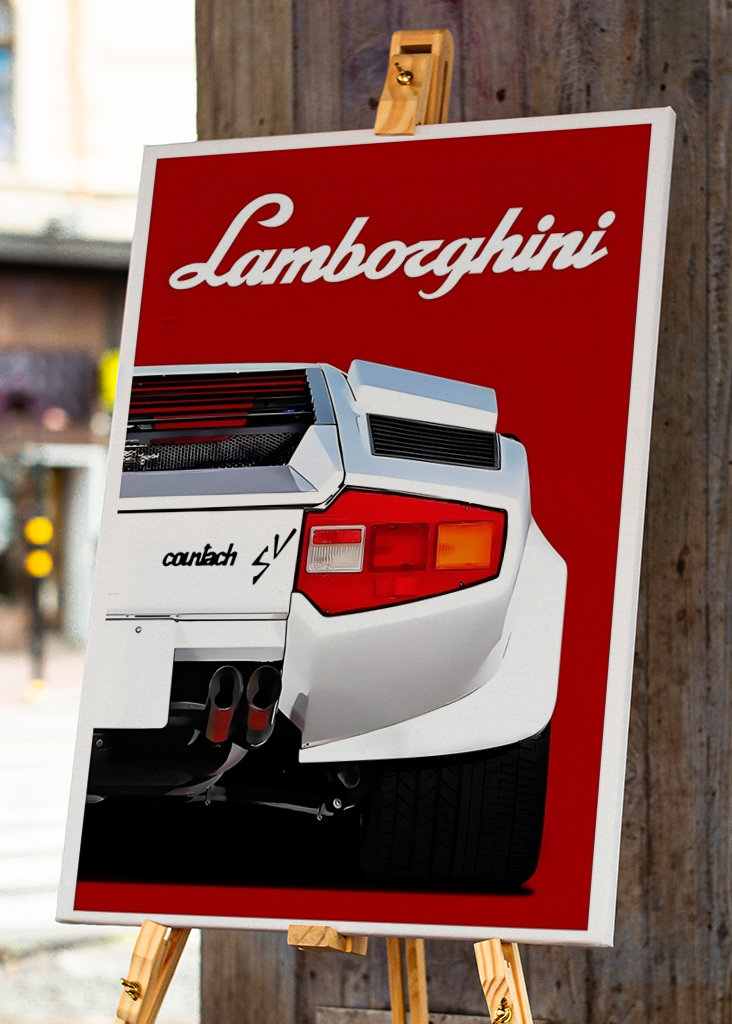 Minimalist Lamborghini Car