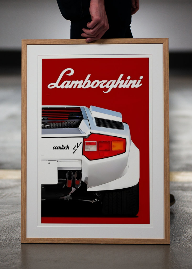 Minimalist Lamborghini Car