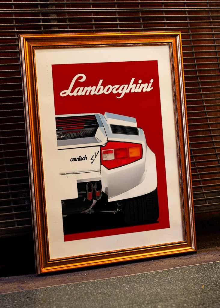 Minimalist Lamborghini Car