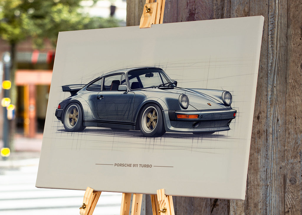 Porsche 911 Turbo Drawing