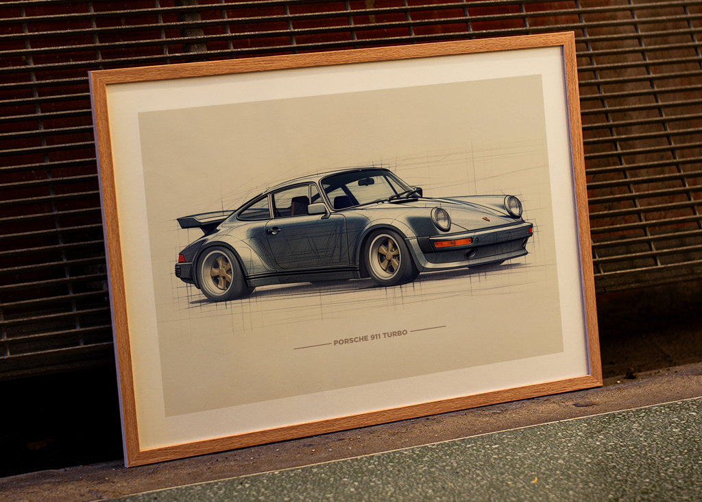 Porsche 911 Turbo Drawing