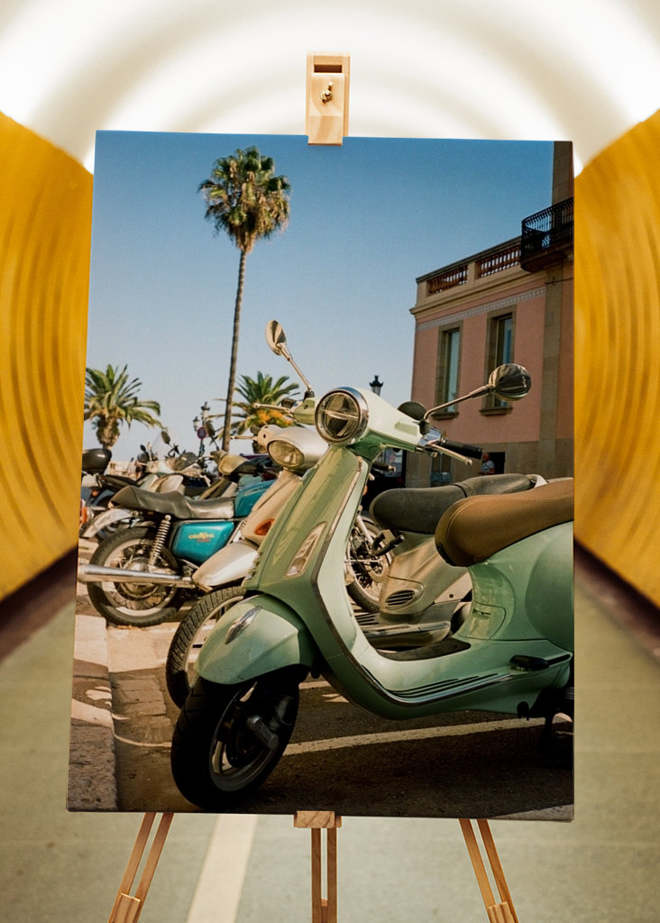 Vespa i Mallorca, Spanien