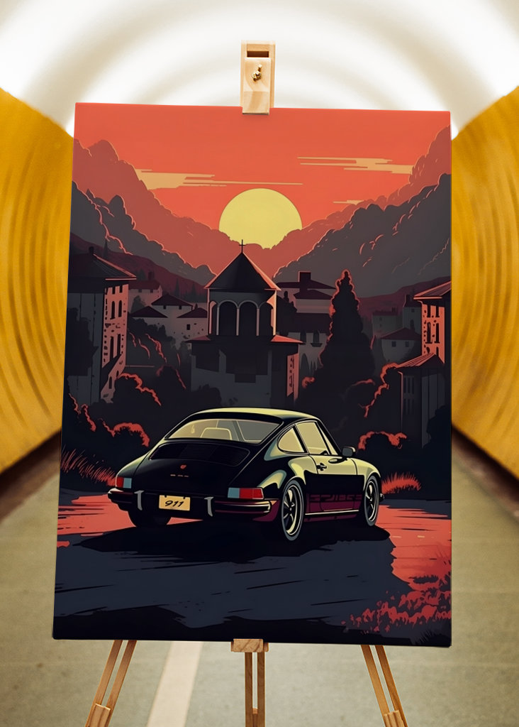 Porsche 911 Italian Landscape