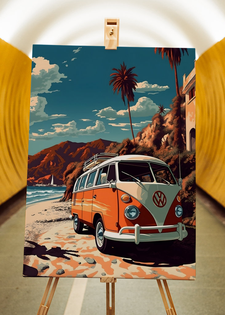 VW Transporter Bus am Strand 