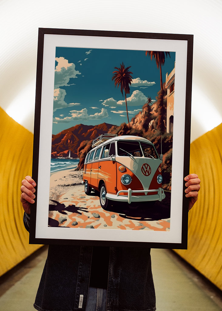 VW Transporter Bus am Strand 