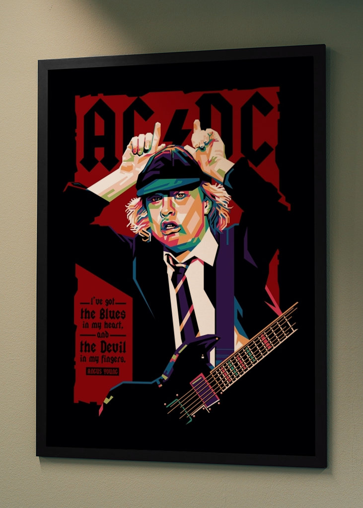 Potret WPAP Angus Young