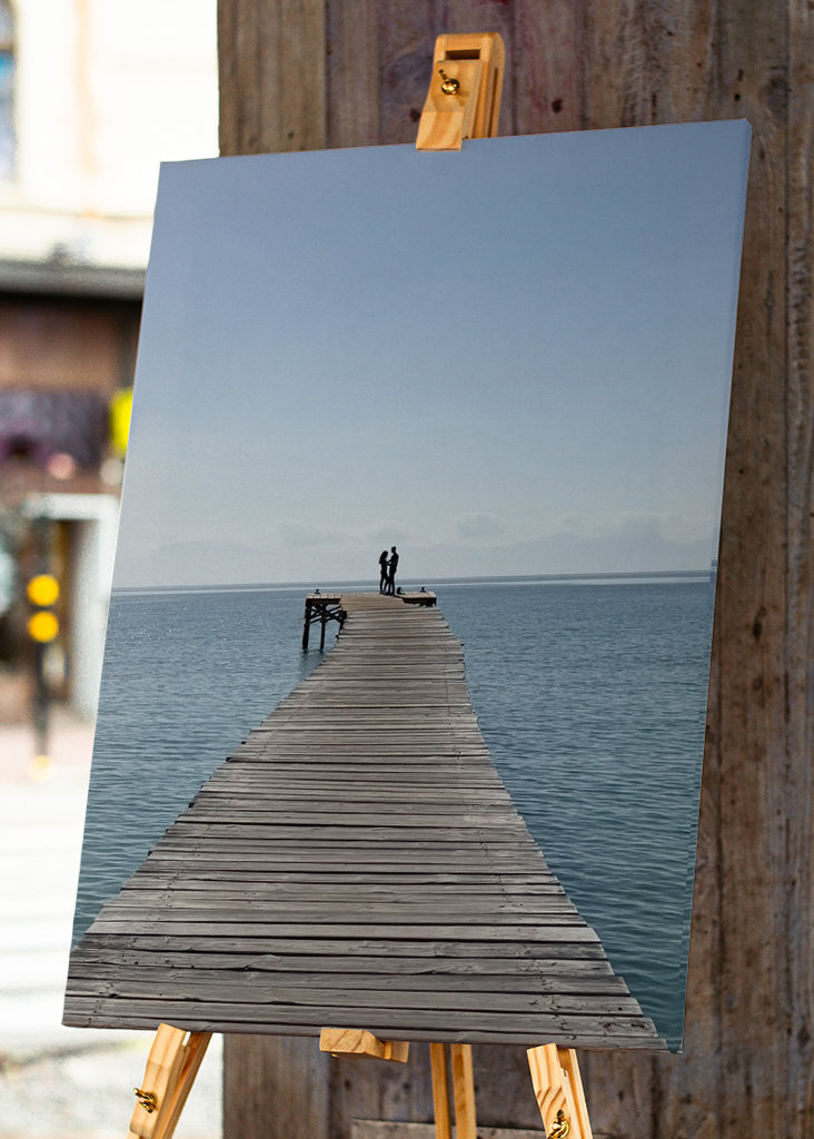 A couple on a jetty