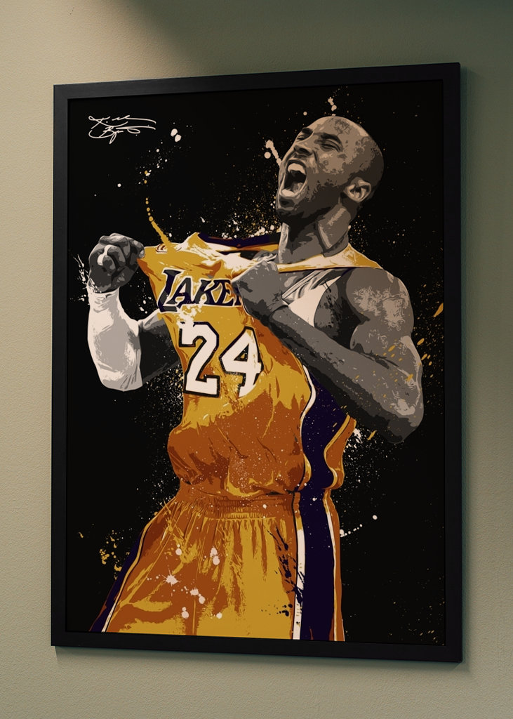 Kobe Bryant Lakers Basket-ball affiches et impressions par
