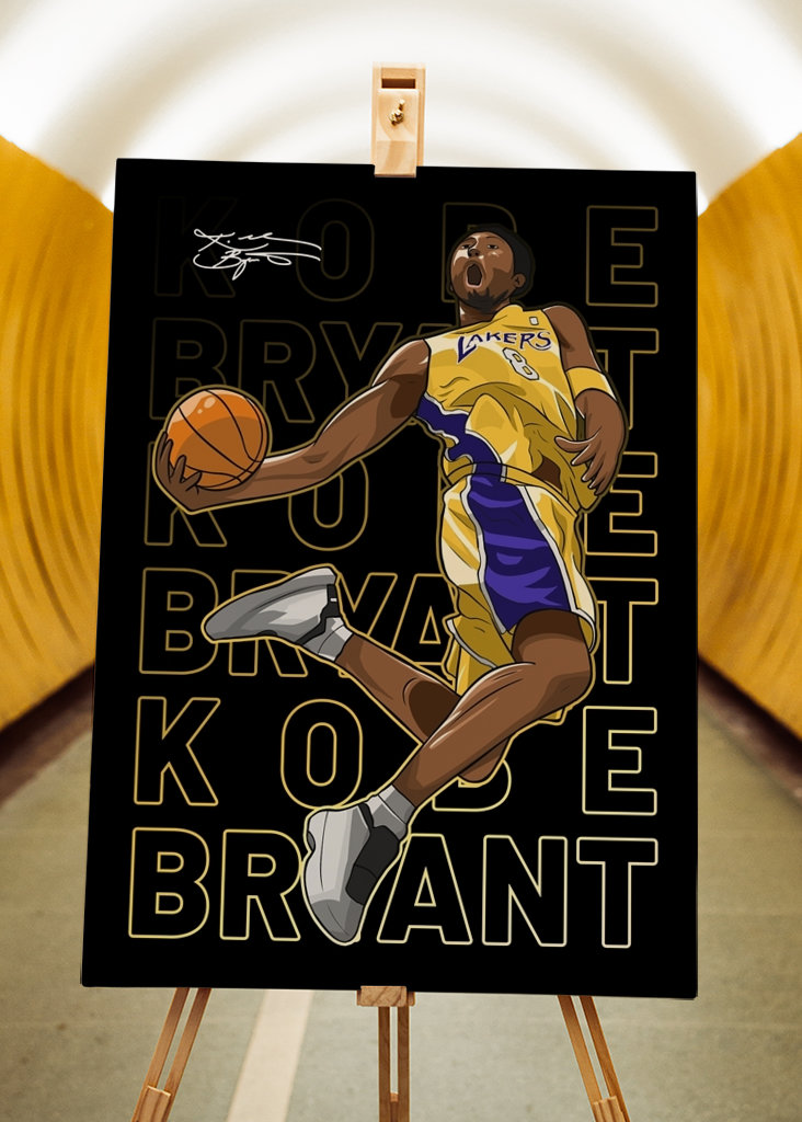 Kobe Bryant Lakers Basketball affiches et impressions par Qreative