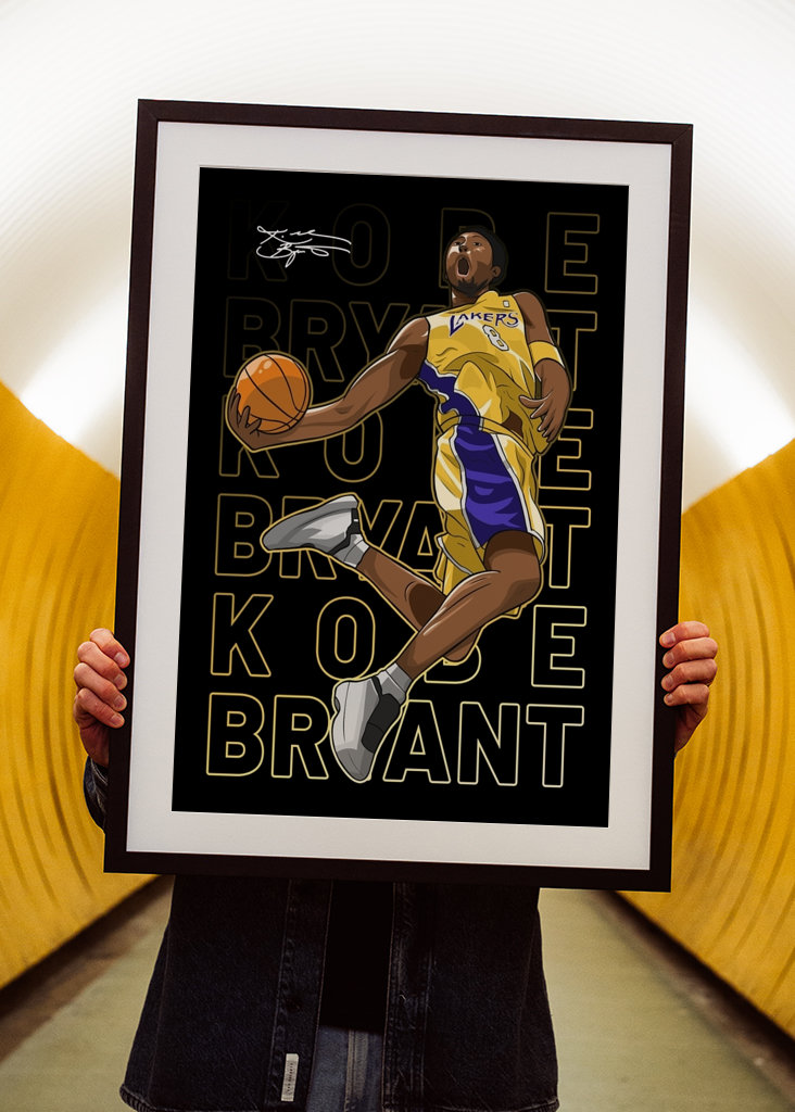 Kobe Bryant Lakers Basketball plakaty & art prints autorstwa