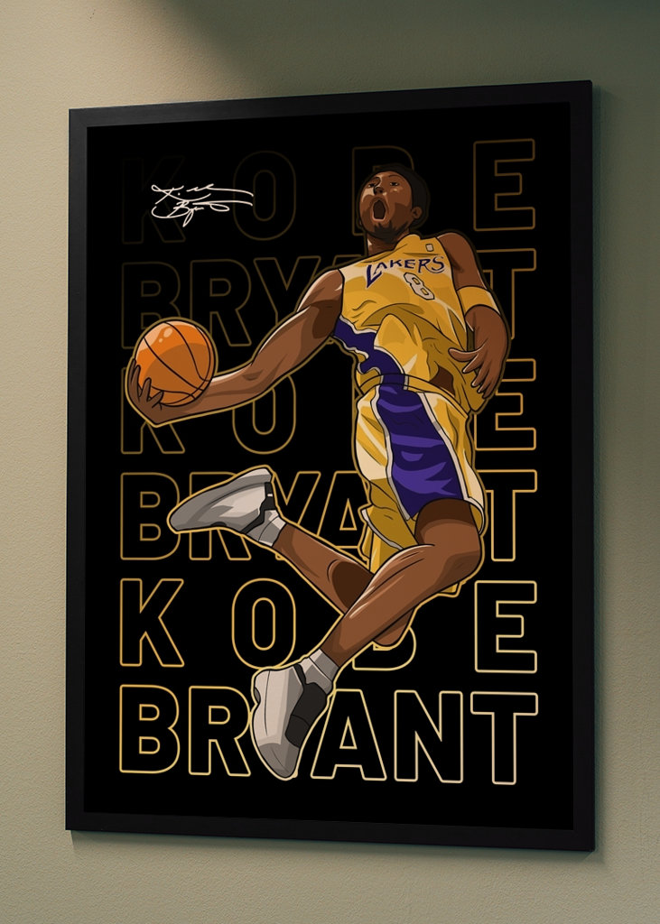 Kobe Bryant Lakers Basketball plakaty & art prints autorstwa