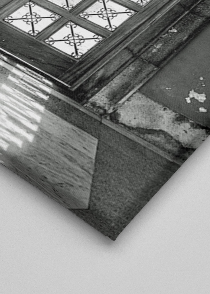 Skleněné dveře, černobílé