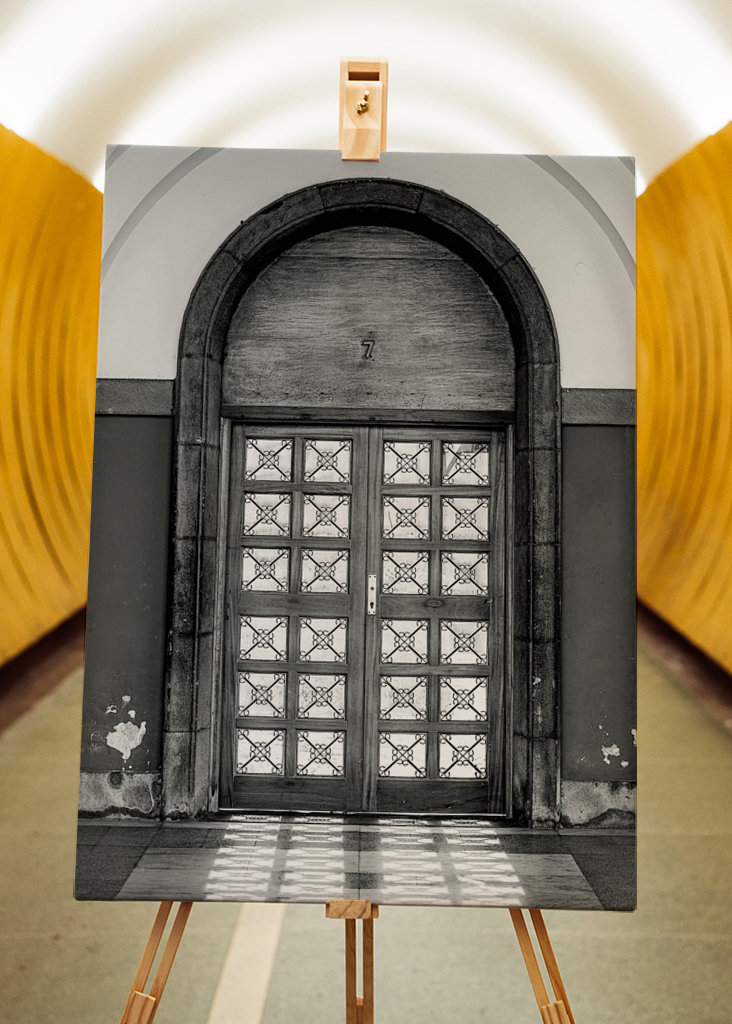 Skleněné dveře, černobílé