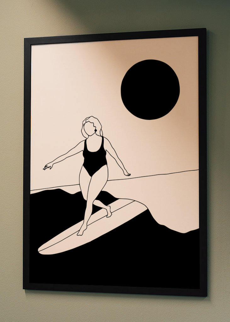 Dejlig surf / kvinde surfing