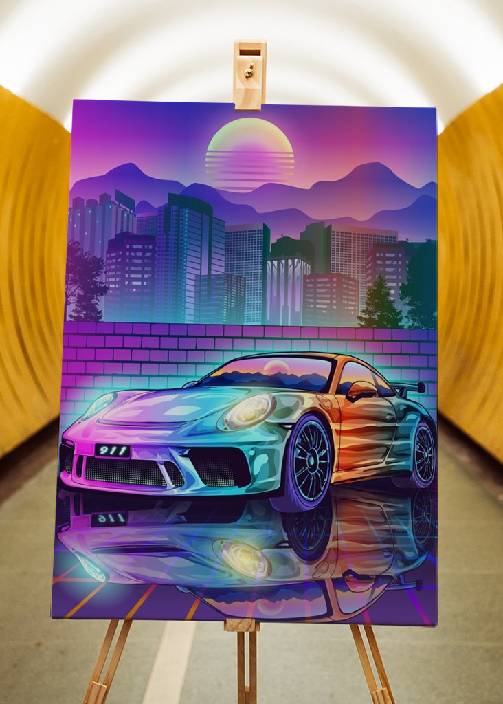 Porsche 911 Synthwave Dream
