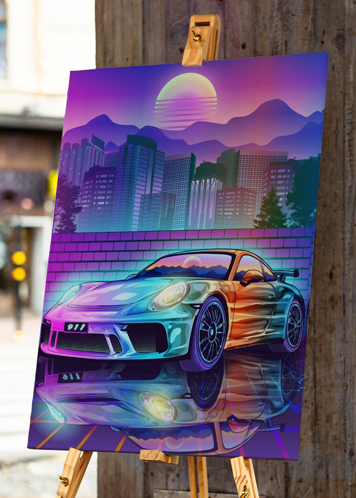 Porsche 911 Synthwave Dream