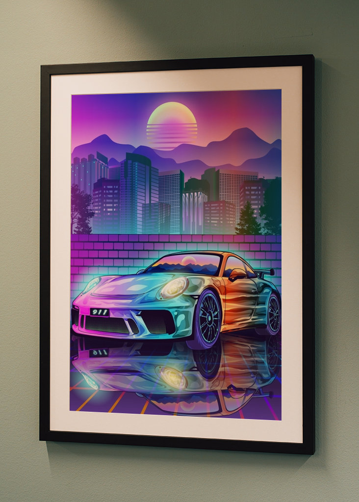 Porsche 911 Synthwave Dream