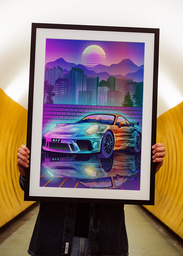 Porsche 911 Synthwave Dream