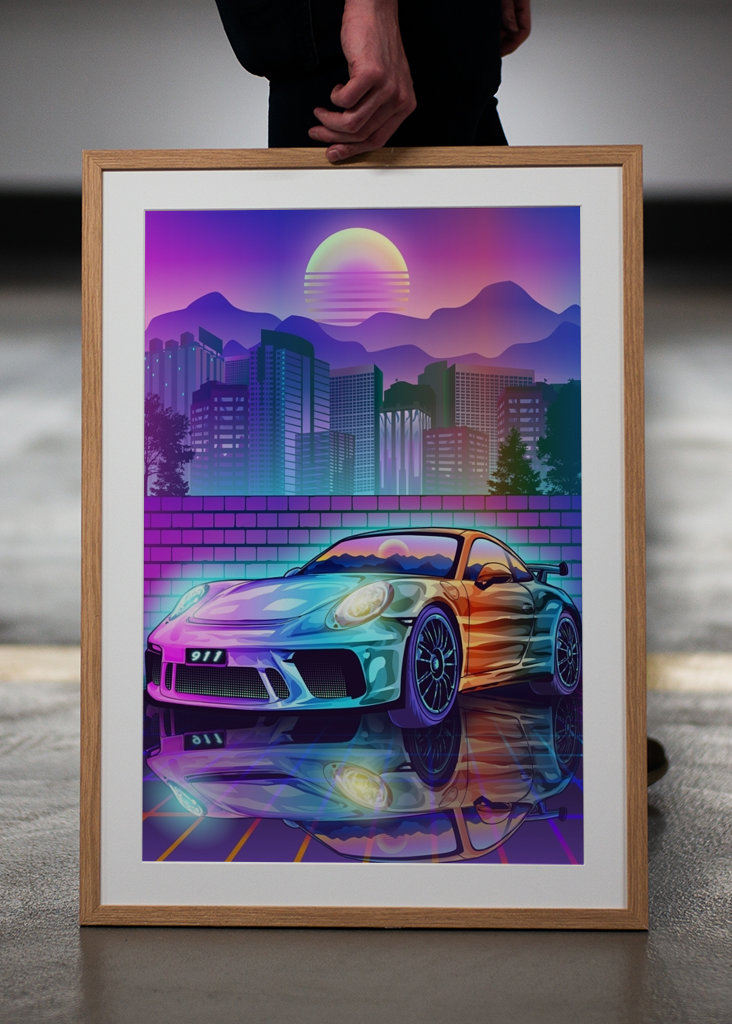 Porsche 911 Synthwave Dream