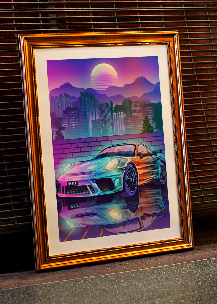 Porsche 911 Synthwave Dream