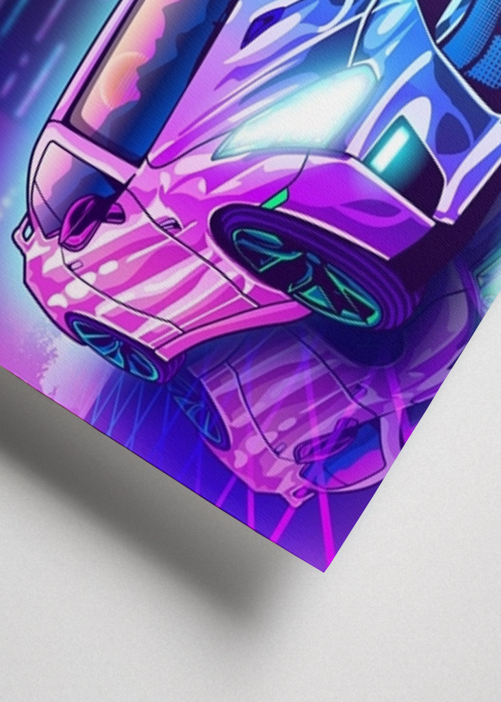 Skyline Gtr R35 Synthwave city